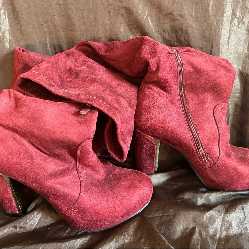 Torrid Bold Maroon Heeled Boots